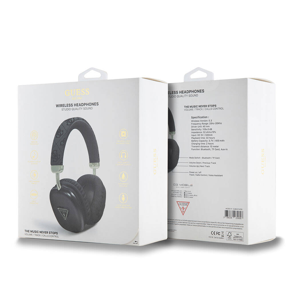 Guess Orjinal Lisanslı PU 4G Desenli Üçgen Logolu Kulak Üstü Bluetooth Kulaklık Guess Orjinal Lisanslı PU 4G Desenli Üçgen Logolu Kulak Üstü Bluetooth Kulaklık